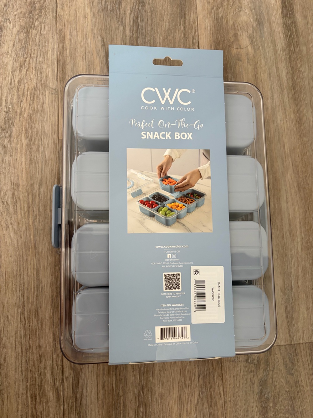 CWC Cook With Color On-The-Go Snackle Box 8 Compartment Travel Snack Container - Picture 7 of 9